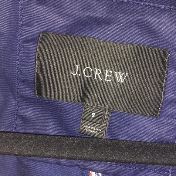 J crew downtown field jacket navy blue waxed cotton preppy casual office size S - Picture 3 of 5